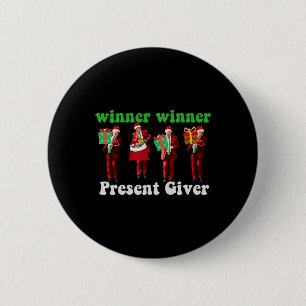 Badge Rond 5 Cm Gagnante de Trump et gagnante de Noël Giver Trump