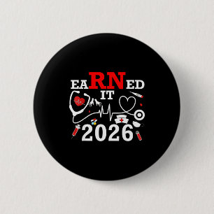 Badge Rond 5 Cm Gagné 2026 pour la remise des diplômes d'infirmièr