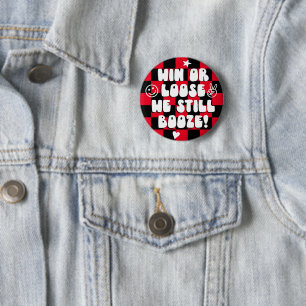 Badge Rond 5 Cm Gagner ou perdre nous boostons encore le jour du j