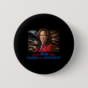 Badge Rond 5 Cm Gagnez Cette Harris Pour Le Président Kamala Harri