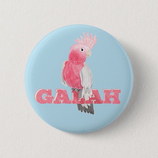 Badge Rond 5 Cm Galah Australain Bird (Devant)