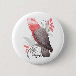 Badge Rond 5 Cm Galah Cockatoo