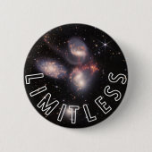 Badge Rond 5 Cm Galaxie sans limites Inspirationnelle (Devant)