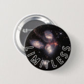 Badge Rond 5 Cm Galaxie sans limites Inspirationnelle (Devant & derrière)