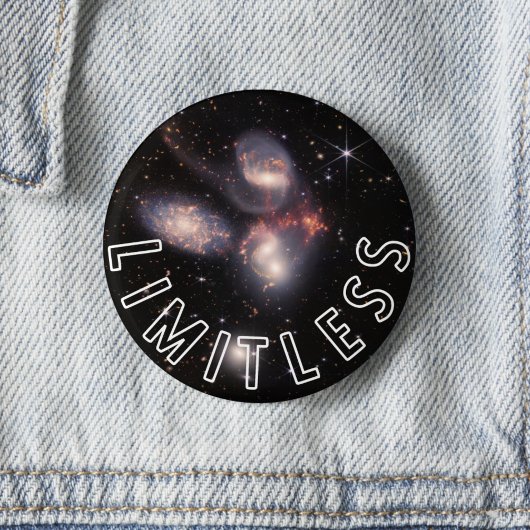 Badge Rond 5 Cm Galaxie sans limites Inspirationnelle