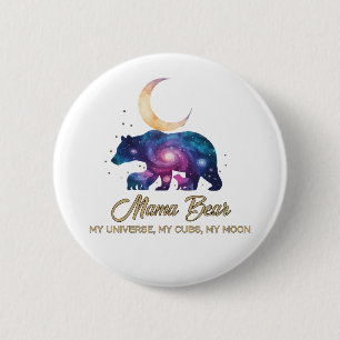 Badge Rond 5 Cm Galaxie silhouette de Maman Ours et ses oursons so