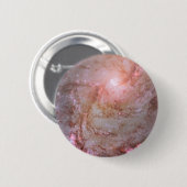 Badge Rond 5 Cm Galaxie Spirale M83, Ablaze Avec Formation Star. (Devant & derrière)