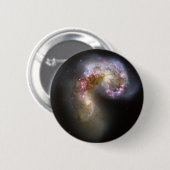 Badge Rond 5 Cm Galaxies d'antennes (Devant & derrière)