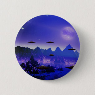 Badge Rond 5 Cm Galaxies d'ovnis