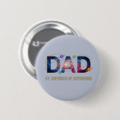 Badge Rond 5 Cm Galaxy Dad Universe Adventure (Devant & derrière)