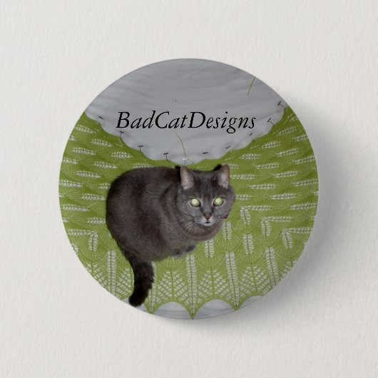Badge Rond 5 Cm Galet avec le bouton de LucyFur (Devant)