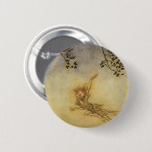 Badge Rond 5 Cm Galet, un lutin par Arthur Rackham (Devant & derrière)