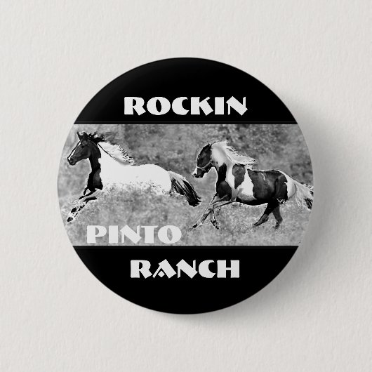 Badge Rond 5 Cm Galoper de pintos, personnalisable (Devant)