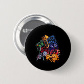 Badge Rond 5 Cm Game Control All Things Video Game Controller (Devant & derrière)