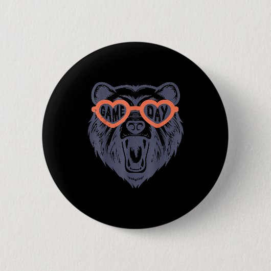 Badge Rond 5 Cm Game Day Bear  (Devant)
