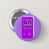 Badge Rond 5 Cm Gamer (Devant & derrière)