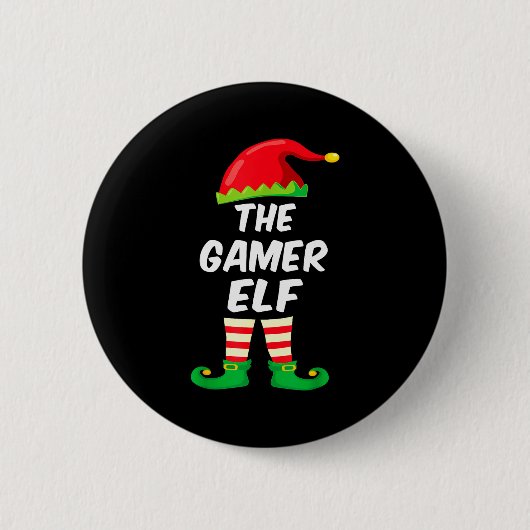Badge Rond 5 Cm Gamer Elf Family Matching Funny Christmas Costume (Devant)