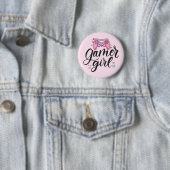 Badge Rond 5 Cm Gamer fille (En situation)