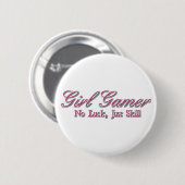 Badge Rond 5 Cm Gamer fille (Devant & derrière)