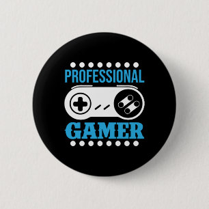 Badge Rond 5 Cm Gamer Gift Professional Gamer