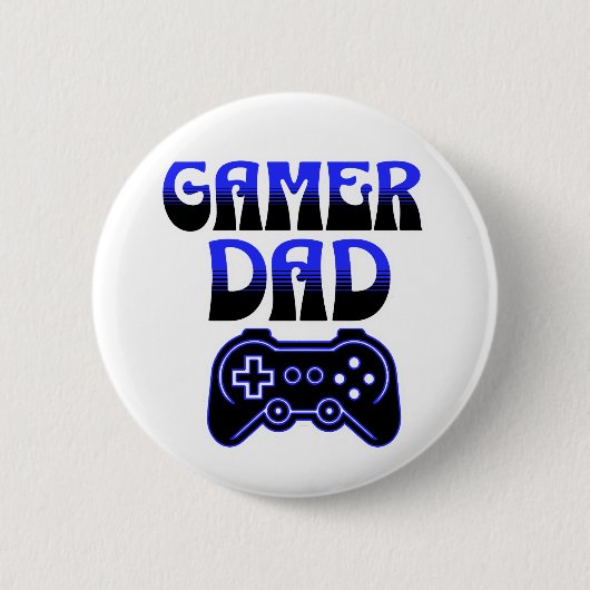 Badge Rond 5 Cm Gamer papa (Devant)