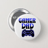 Badge Rond 5 Cm Gamer papa (Devant & derrière)
