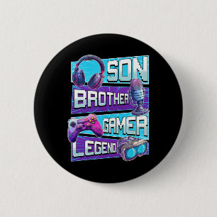 Badge Rond 5 Cm Gamer Shirt Jeu Chemise Vidéo Jeu Chemises Pour Ga