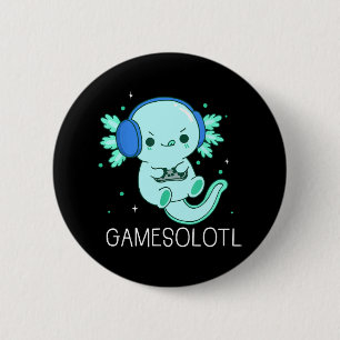 Badge Rond 5 Cm Gamesolotl Axolotl Gamer