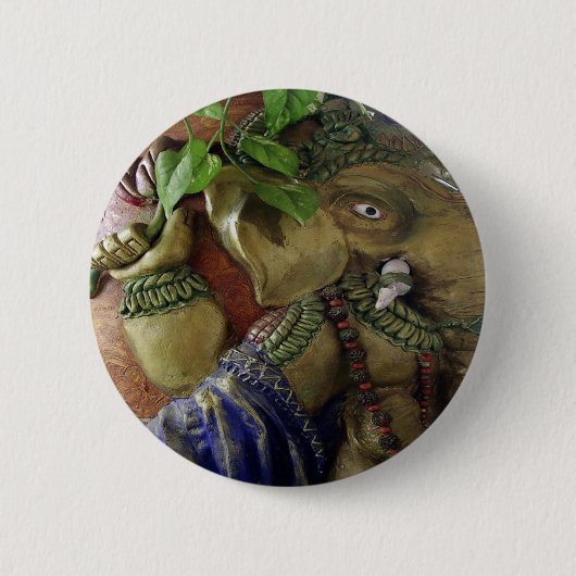 Badge Rond 5 Cm Ganapati Ganesh (Devant)