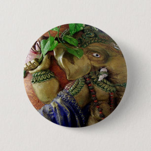 Badge Rond 5 Cm Ganapati Ganesh