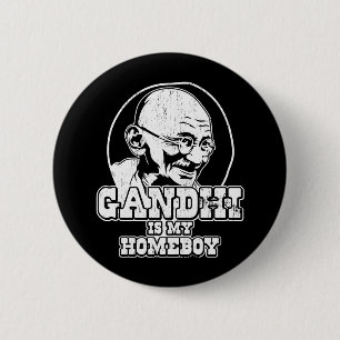Badge Rond 5 Cm Gandhi est mon Homeboy