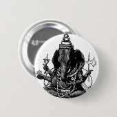 Badge Rond 5 Cm Ganesh (Devant & derrière)
