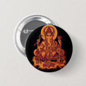 Badge Rond 5 Cm Ganesh - solvant des obstacles (Devant & derrière)