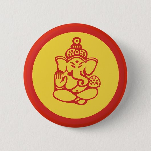 Badge Rond 5 Cm Ganesha (Devant)