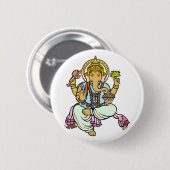 Badge Rond 5 Cm Ganesha (Devant & derrière)