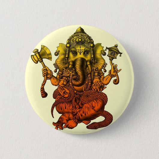 Badge Rond 5 Cm Ganesha7 (Devant)