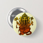 Badge Rond 5 Cm Ganesha7 (Devant & derrière)