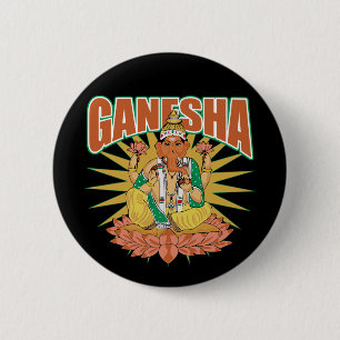 Badge Rond 5 Cm Ganesha indou