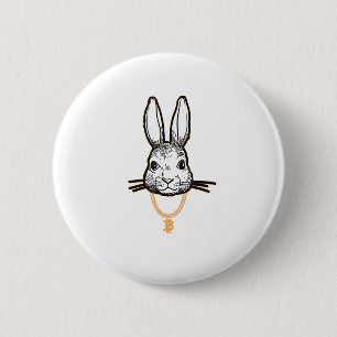 Badge Rond 5 Cm Gangsta Bunny Rabbit Bitcoin TShirt Crypto pièce M