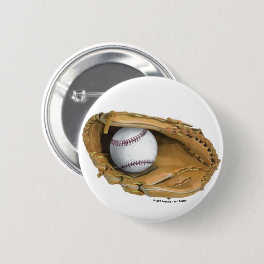 Badge Rond 5 Cm Gant de baseball (Devant & derrière)