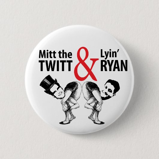 Badge Rond 5 Cm Gant le Twitt et le Lyin' Ryan (Devant)