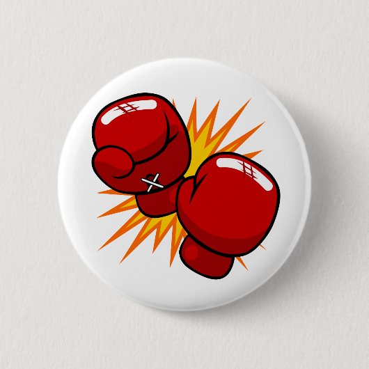 Badge Rond 5 Cm Gants de boxe de bande dessinée (Devant)