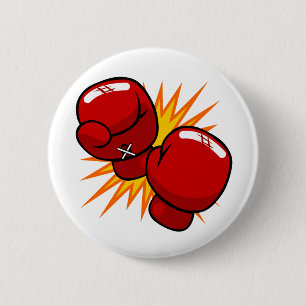 Badge Rond 5 Cm Gants de boxe de bande dessinée