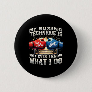 Badge Rond 5 Cm Gants de boxe de chasse - Citation de gymnase amus