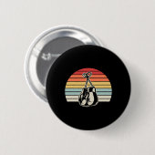 Badge Rond 5 Cm Gants de boxe rétro Sunset Design 1 (Devant & derrière)