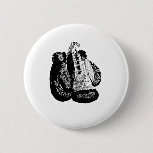 Badge Rond 5 Cm Gants de boxe Vintages