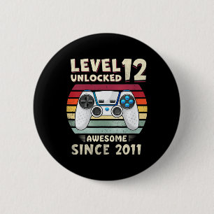 Badge Rond 5 Cm Garçon 11 ans Anniversaire 11 ans Drôle Joueur 11è