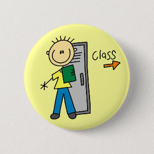 Badge Rond 5 Cm Garçon à l'école