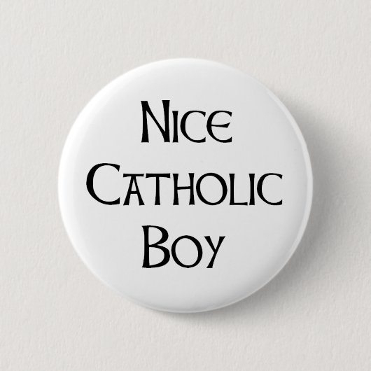 Badge Rond 5 Cm garçon catholique gentil (Devant)