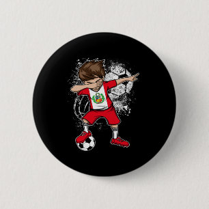 Badge Rond 5 Cm Garçon Dabbing Pérou Maillot de Foot Jersey Péruvi